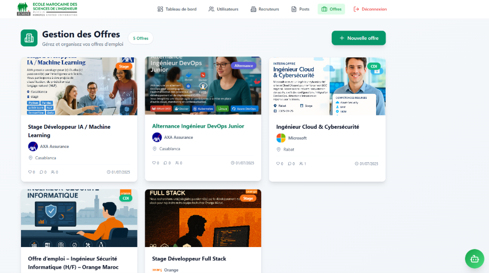 Portail EMSI - Réseau Social